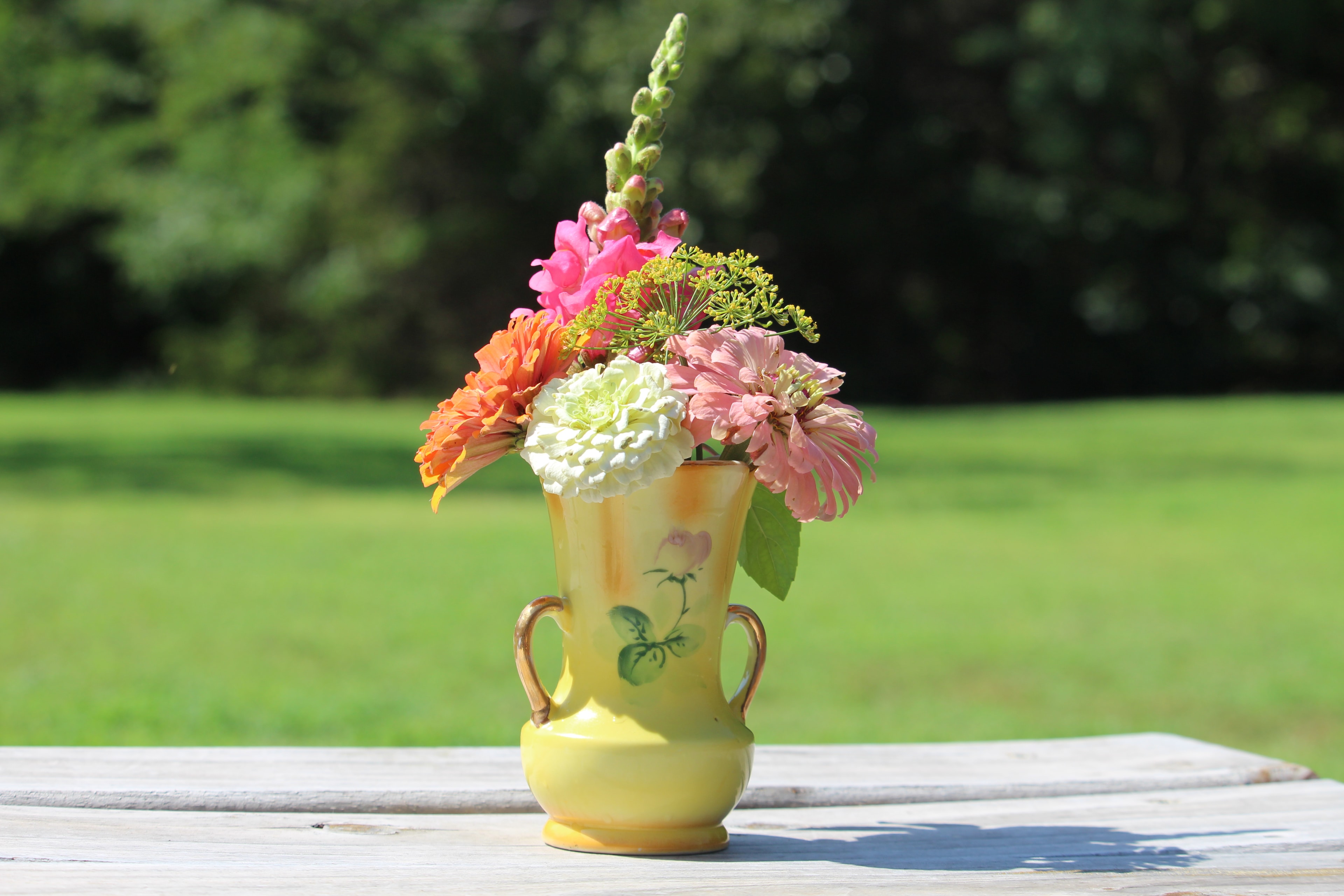 Fresh farm flower arrangement
